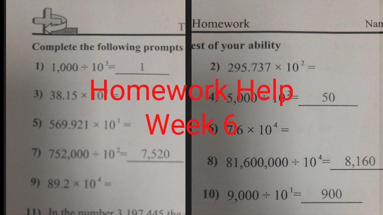 Math homework help youtube