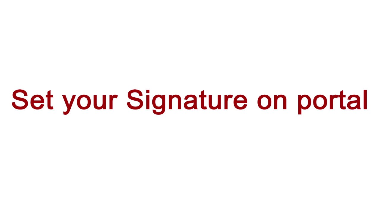 Docusoft - Set Up Your Signature On Portal - YouTube