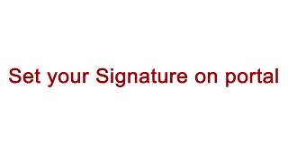 Docusoft - Set Up Your Signature On Portal