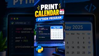 Print Calendar Using Python | Python Program for Beginners #shorts