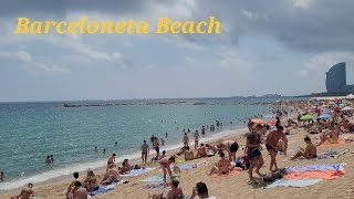 Barcelona Beach Walk Platja de la Barceloneta 4K UHD