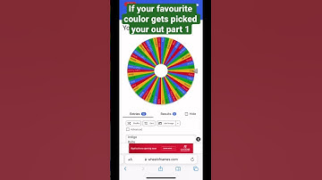 If your favourite colour gets picked your out part 1 #shorts #spinthewheel
