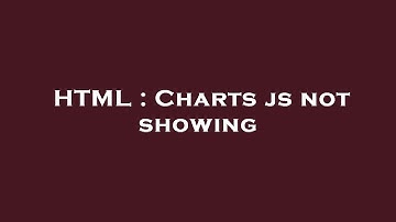 HTML : Charts js not showing
