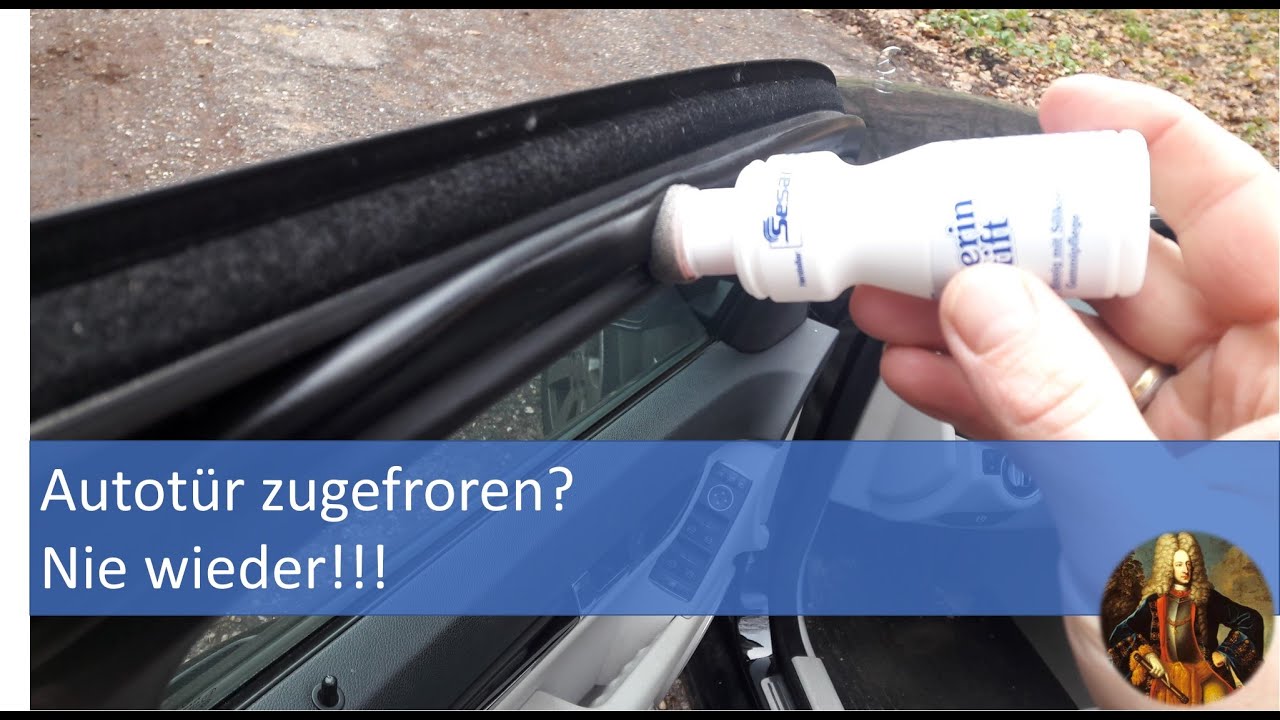 Autotür zugefroren  Autodichtungen pflegen 