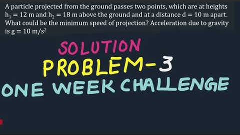 PATHFINDER SOLUTIONS | ONE WEEK CHALLENGE | PROBLEM -3 | PROJECTILE MOTION | JEE ADVANCED