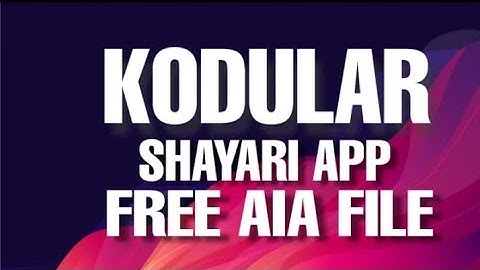 Dynamic Shayari Aia File || Kodular || Admob || Earn 10$ Per Day||