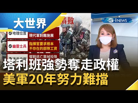 塔利班奪阿富汗政權美國耕耘付諸流水 政府軍"潰不成軍"美國20年努力難擋塔利班｜主播 王志郁｜【大世界新聞】20210816｜三立iNEWS