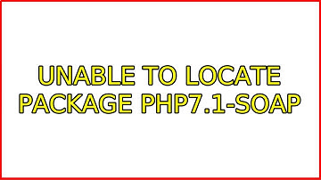 Ubuntu: Unable to locate package php7.1-soap