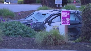 Armed burglary leads to police pursuit, crash in Hayward