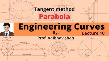 Parabola- Tangent method|Engineering Curves|Lecture -10|Engineering Drawing By Vaibhav Shah