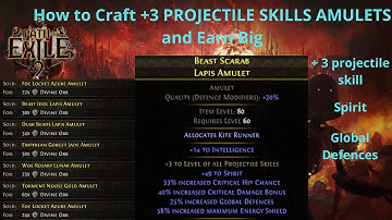 [PoE] Make Divines Fast! +3 All Projectile Skills Amulets Tutorial!