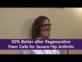 Miley: Severe hip pain 85% better after Lipogems stem cell therapy for arthritis.