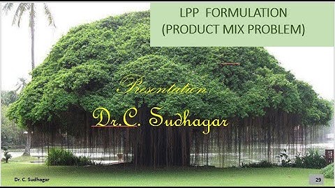Product Mix problem|Linear Programming Formulation|Quantitative Methods|Operations Research