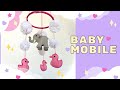 Baby room decorating with felt Baby mobile | Elephant and ducks crib mobile diy | Nursery decor