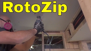 How To Use The RotoZip Roto Saw-Cutting Through Drywall