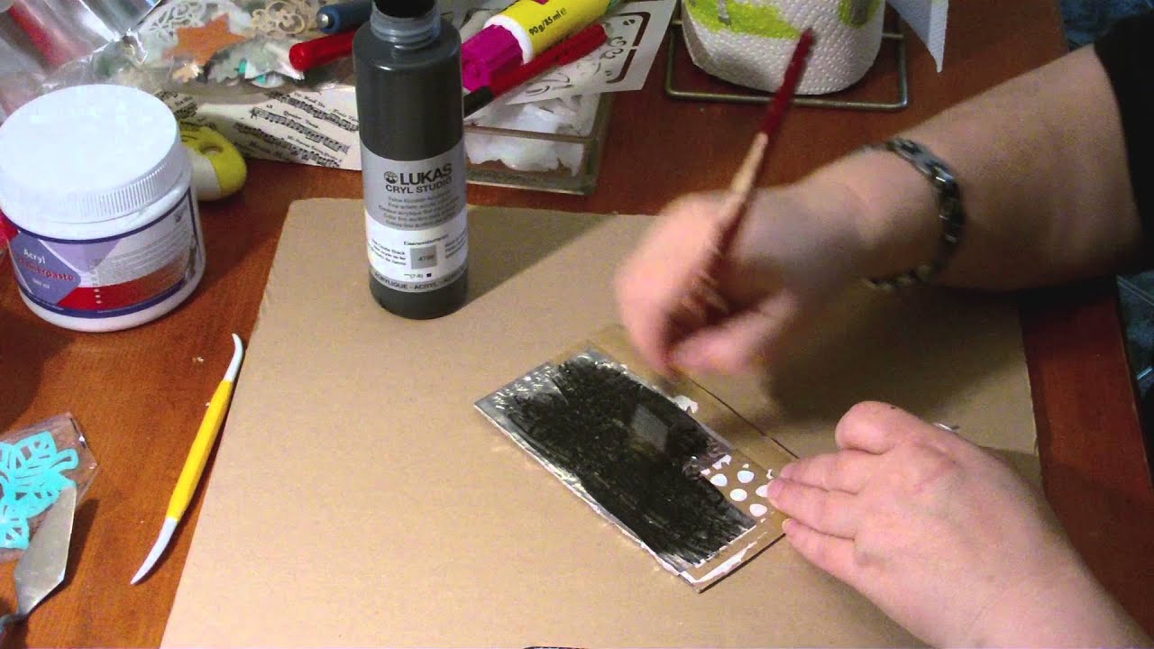 DIY - Anleitung - metal tape art - Alu Tape - erste Versuche, um mal auszuprobieren