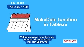 How to Use the MAKEDATE Function in Tableau | Quick Tutorial