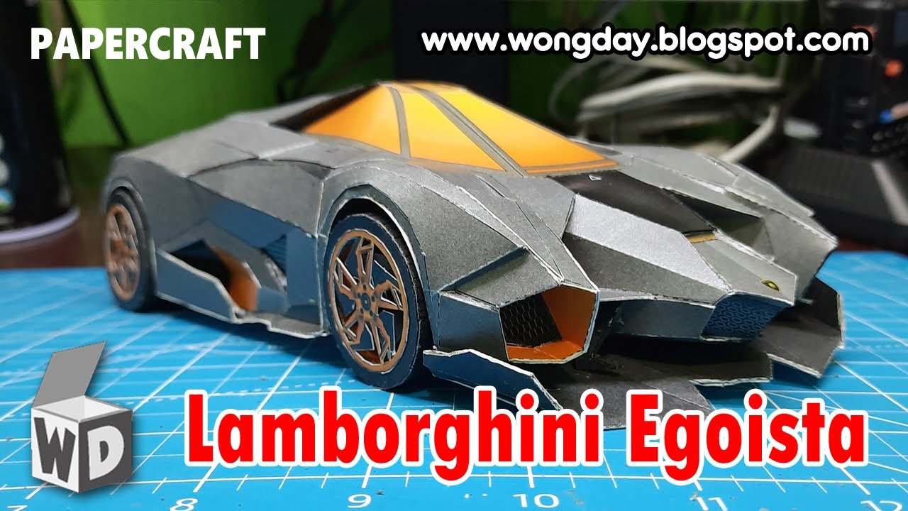 Build Papercraft Lamborghini Egoista - YouTube