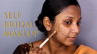 Self South Indian Bridal Makeup / Self Makeup For Beginners/ Dark Skin Makeup/ Cut Crease Eyemakeup by Subhra's Makeover 93,439 views 9 months ago 15 minutes