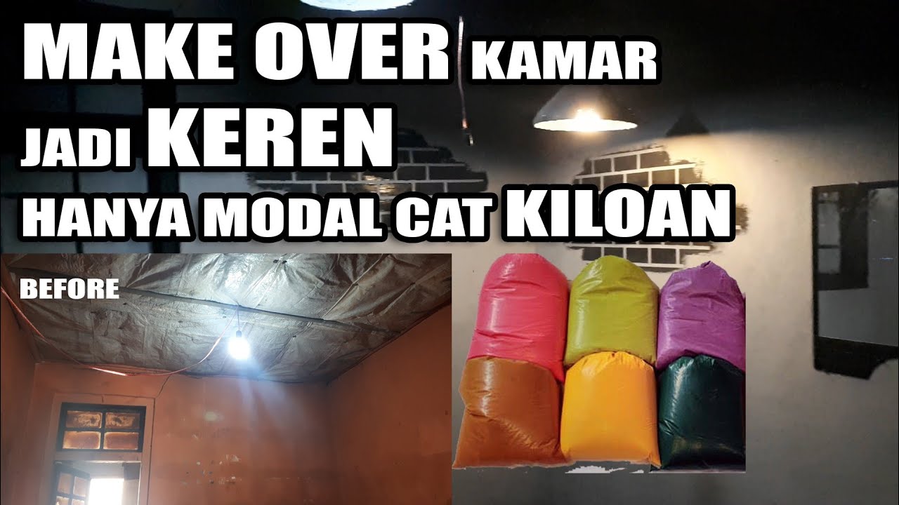 MAKEOVER ROOM TIDUR TEMA INDUSTRIAL DIY  MODAL CAT  KILOAN 