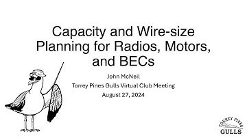 Capacity and Wire-size Planning for Radios, Motors, and BECs