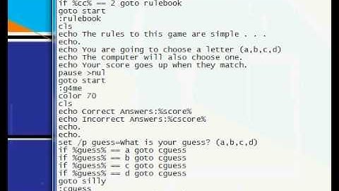 Guessing Game for Batch