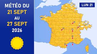 Météo du Lundi 21 au Dimanche 27 Septembre 2026