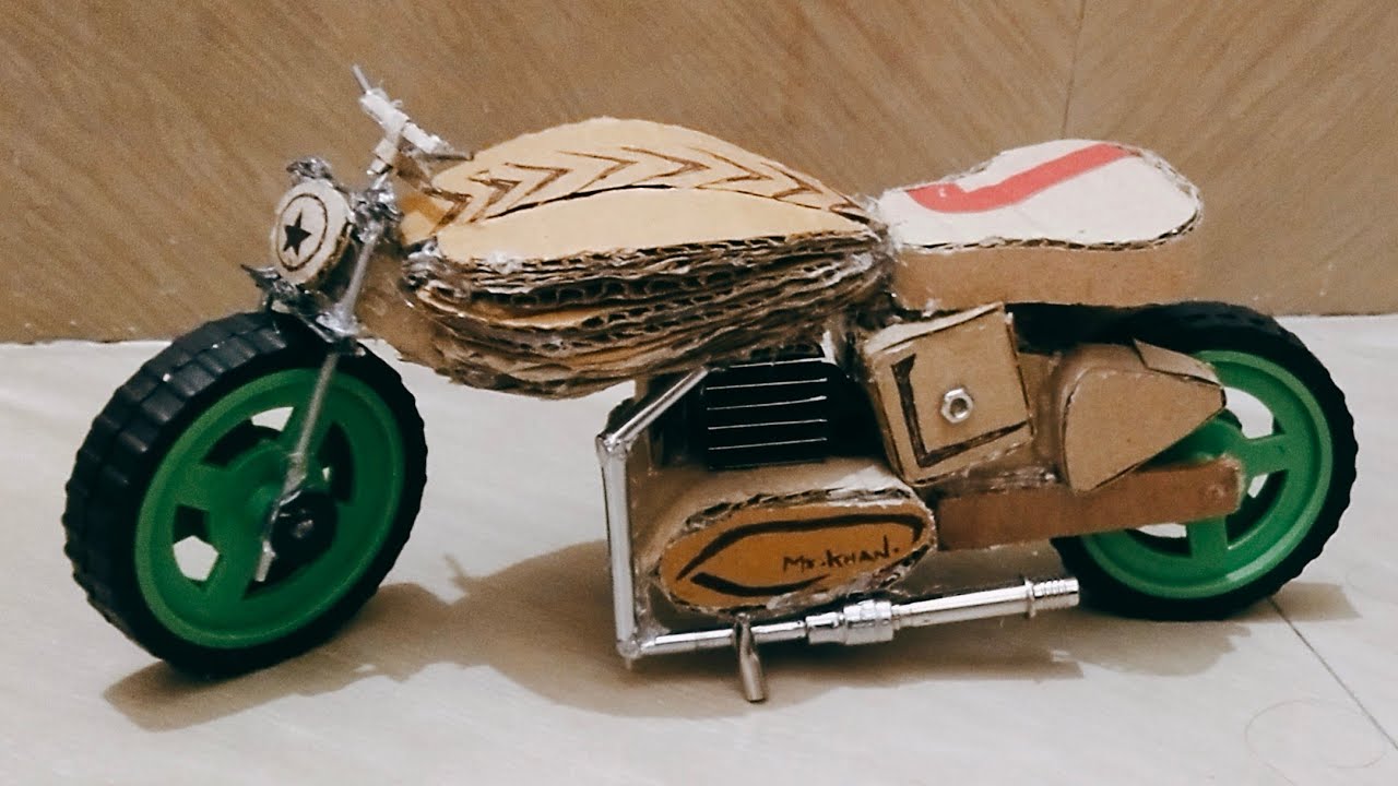 How to make cardboard motorcycle made by // Electrical bro... YouTube