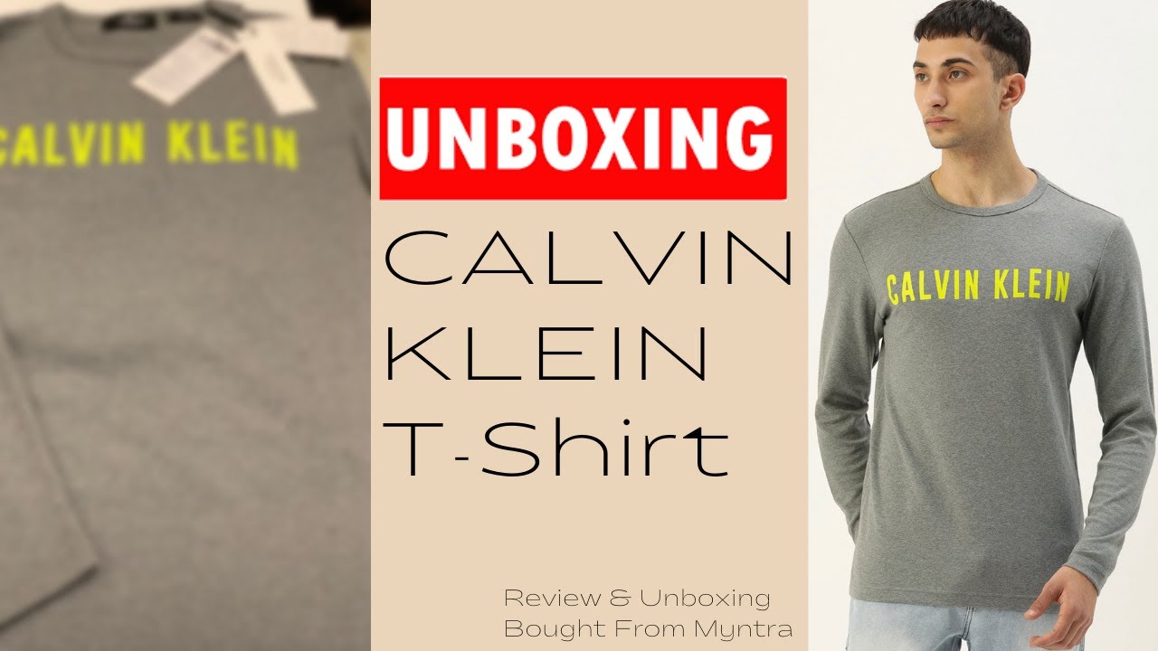 flydende pint Kælder Calvin Klein T-Shirt Review and Unboxing | Ordered From Myntra | Grey &  Yellow Printed T-Shirt | TOU - YouTube