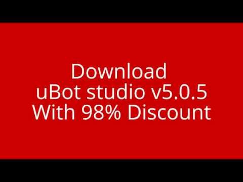 "uBot studio v5.0.5" -98% Discount[uBot studio review]