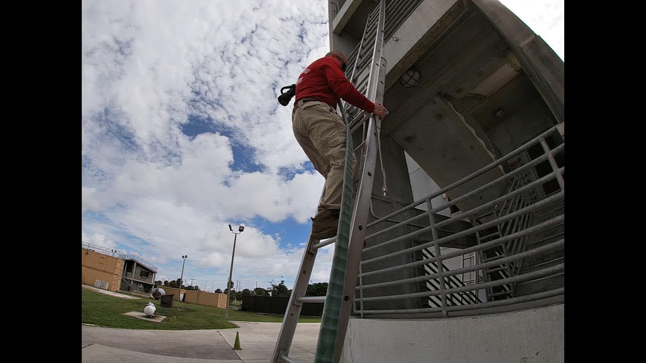 Ladder Uncharged Hose up a Ladder YouTube