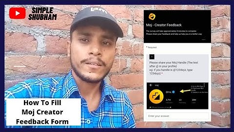 Moj Creator Feedback Form Kaise Bhare | How To Submit Moj Creator Feedback Form