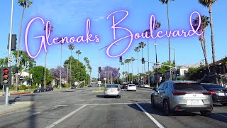 Glenoaks Boulevard Driving Tour (Burbank to Glendale) [4K]