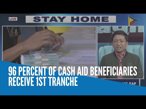 96% of cash aid beneficiaries receive 1st tranche — DILG