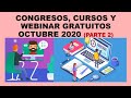 Soy Docente: CONGRESOS, CURSOS Y WEBINAR GRATUITOS  OCTUBRE 2020 (PARTE 2)