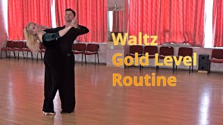 Waltz Gold Level Choreography | Running Spin Turn, Outside Change, Wing