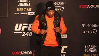 Yoel Romero salsa dances in middle of UFC 248 Post Press Conference