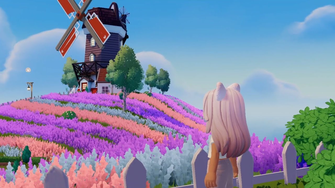Windmill Flower Field - Relaxing Heartopia music and beautiful scenery