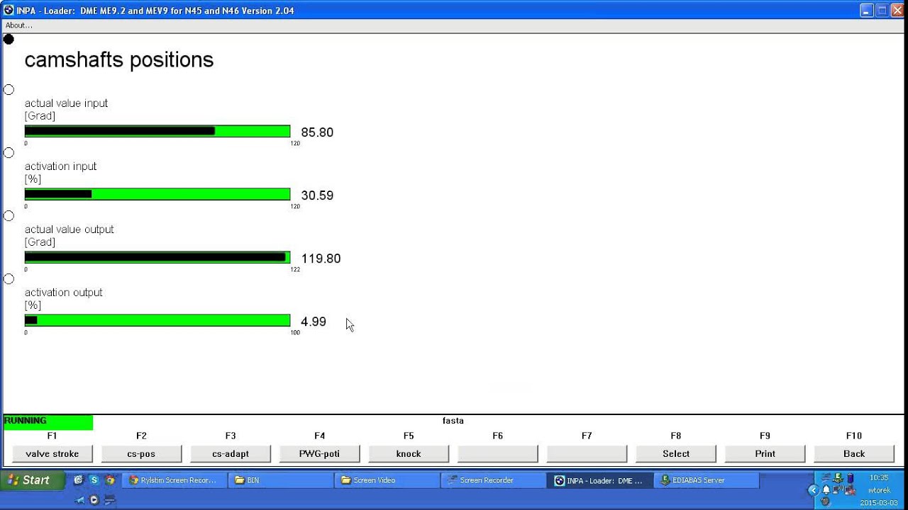 E90 318i N46 INPA Live data YouTube