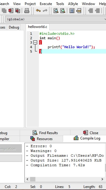 c program for hello world #coding #cprogram #helloworld - YouTube