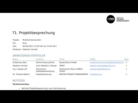 iPROT - Protokollversand
