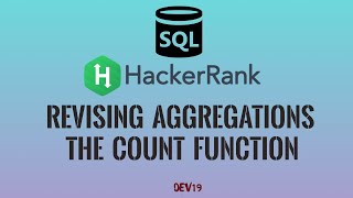 #25 Revising Aggregations - The Count Function | HackerRank SQL Solutions  #coding #programming