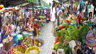 Psar Boeng Trabaek In The Morning - Pumpkin leaves, Fermented Basa fish, &amp; More