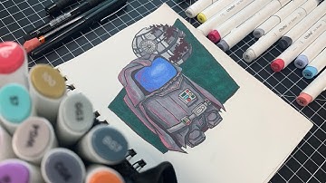 HOW TO DRAW DARTH VADER!! (Among Us Crew Mate) INKTOBER DAY 3: VESSEL!!