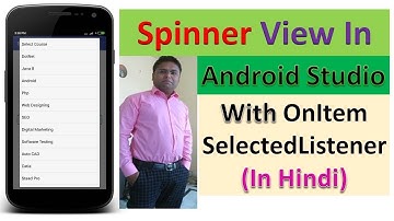 Working With Spinner View In Android Studio(In Hindi)