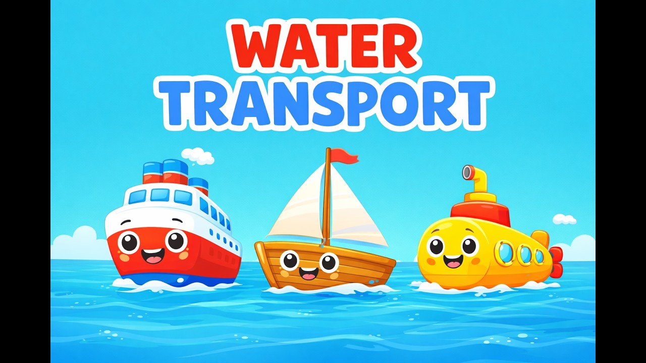Water Transportation for Kids | Boats, Ships & More 🚢 | Learning Video
