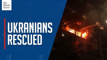 Rescuers tackle fires after overnight Russian attack on Kyiv