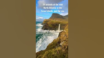 The wild Atlantic Ocean in the Faroe Islands #shorts #travelphotographer