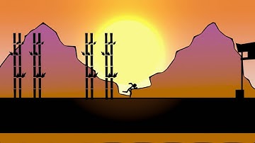 Stickman run with 2D animation in Blender 2.83