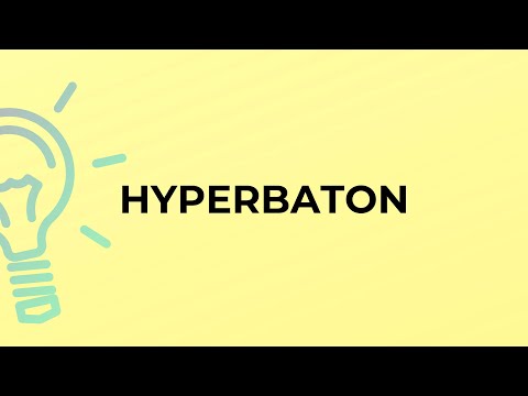 What is the meaning of the word HYPERBATON?